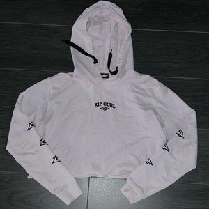 Light purple rip curl cropped hoodie